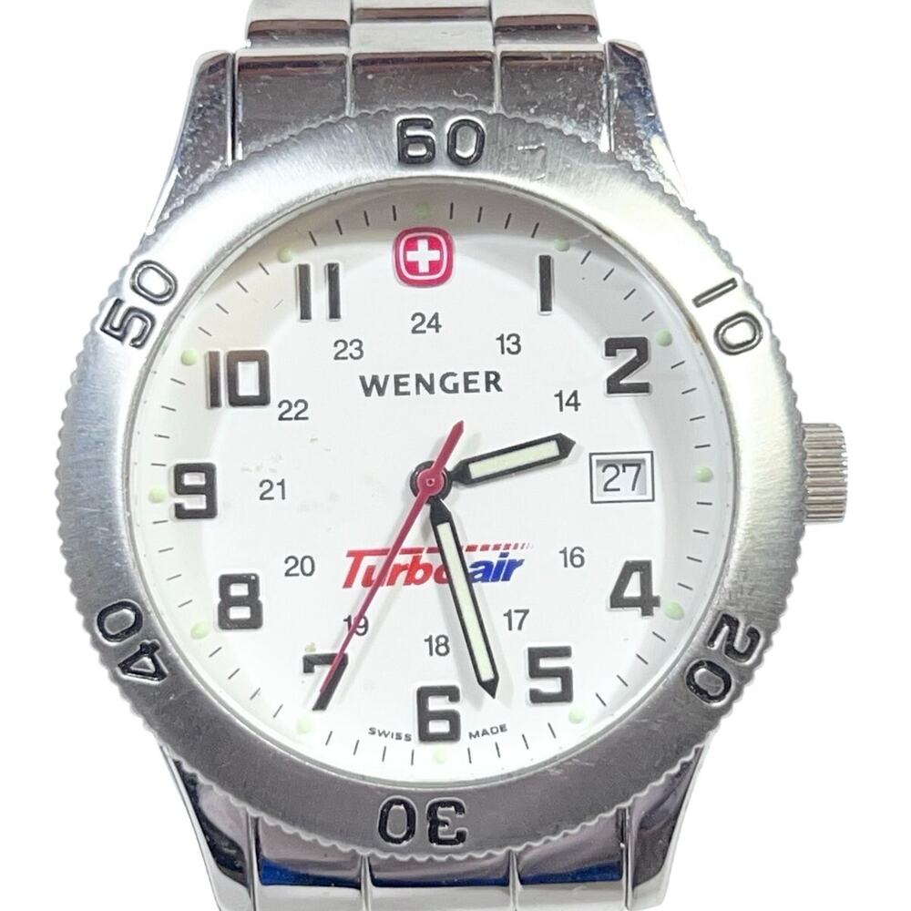 WENGER Swiss Military Diver Watch Swiss 100M 79918 White Dial Stainless Steel